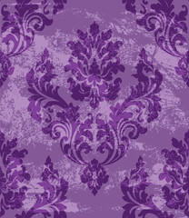 Damask ornament Vector background. Stylish royal decor. trendy violet color textures