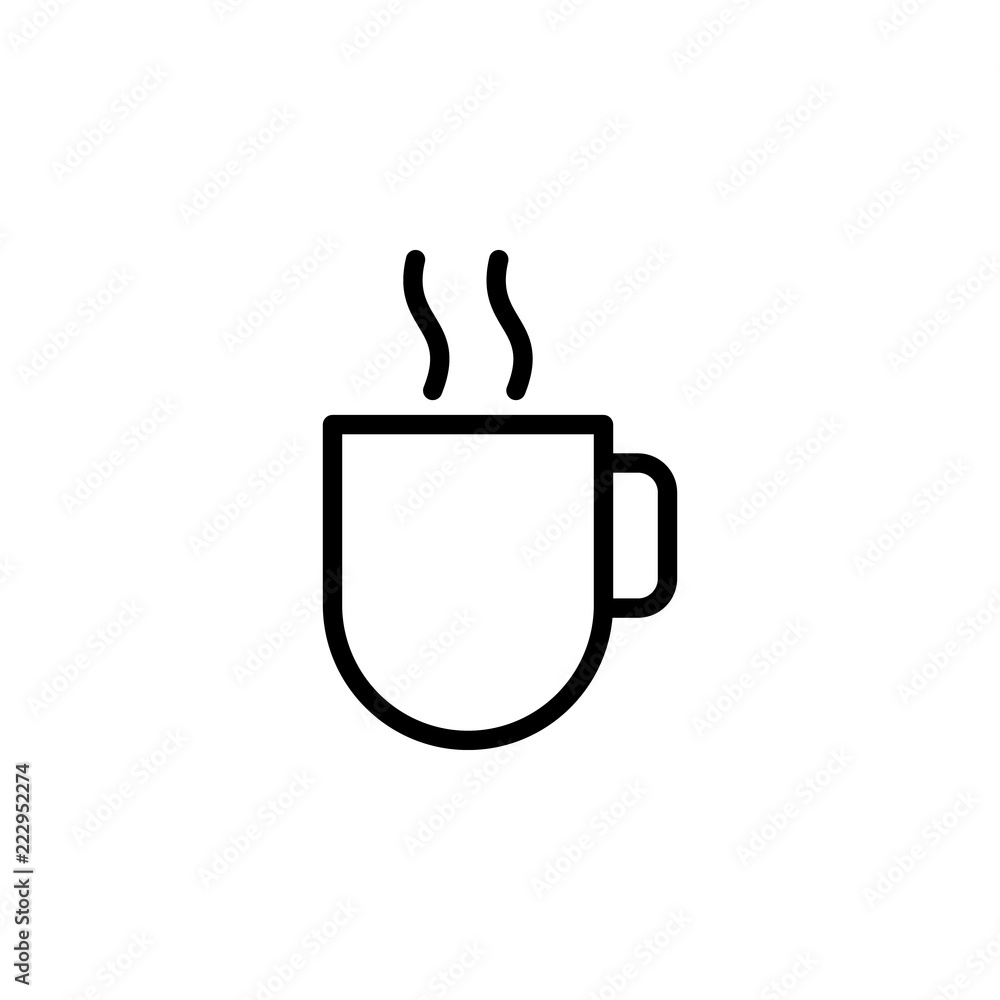 Poster coffee icon. element of autumn icon for mobile concept and web apps. thin line coffee icon can be us