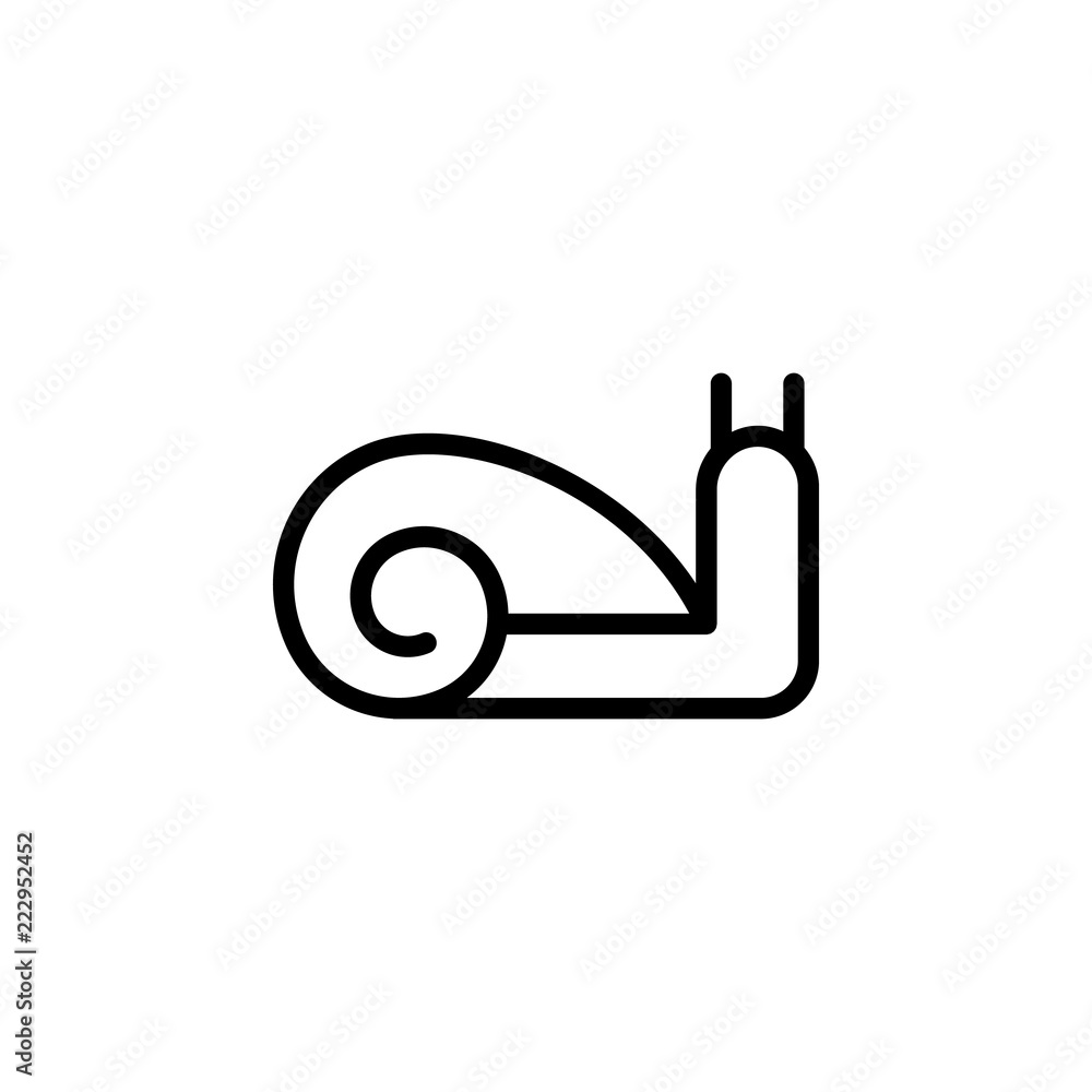 Poster snail icon. element of autumn icon for mobile concept and web apps. thin line snail icon can be used