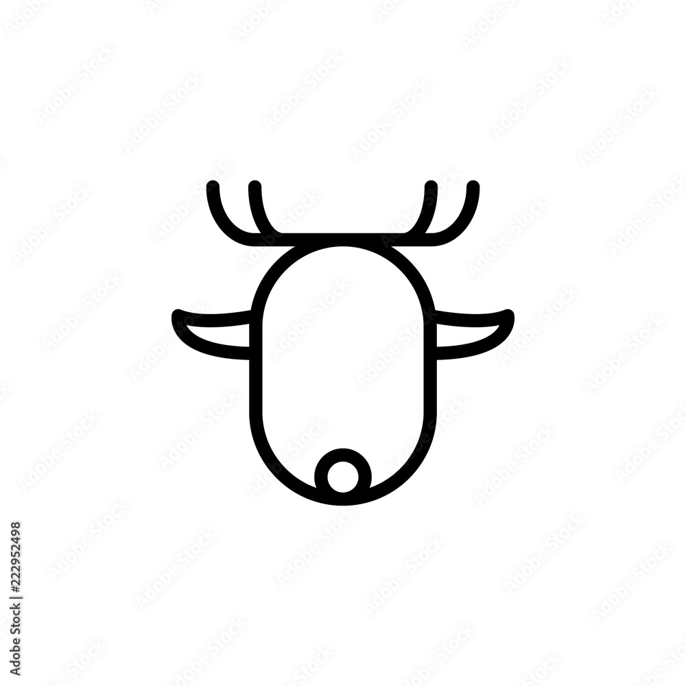 Poster deer icon. element of autumn icon for mobile concept and web apps. thin line deer icon can be used f