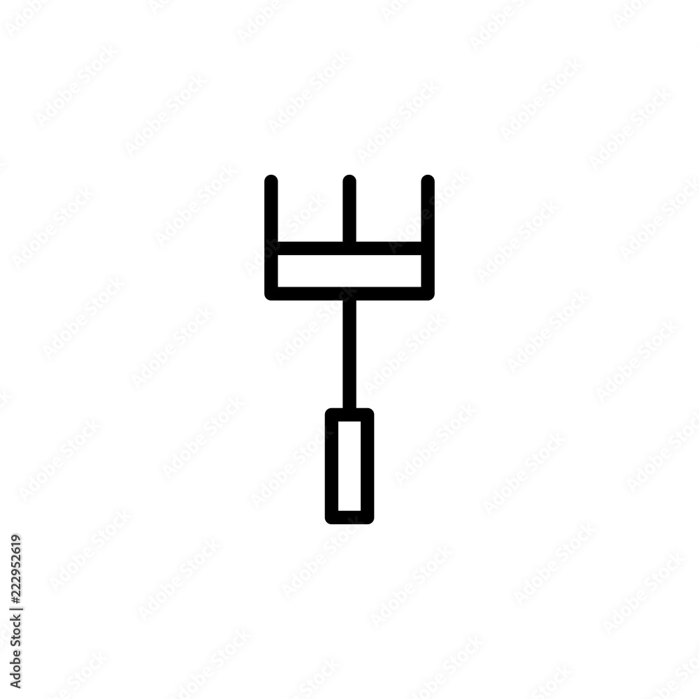 Poster rake icon. element of autumn icon for mobile concept and web apps. thin line rake icon can be used f