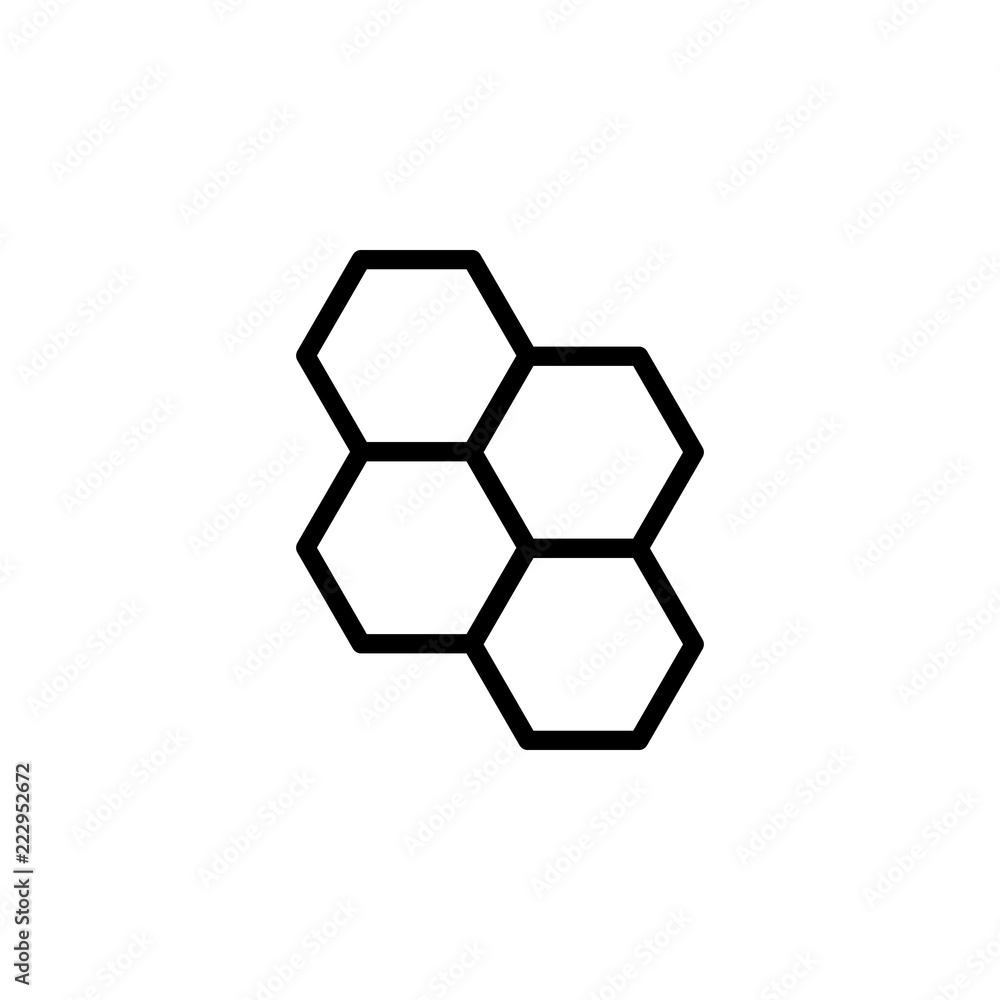 Poster honeycombs icon. element of autumn icon for mobile concept and web apps. thin line honeycombs icon c