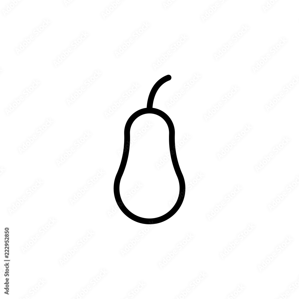 Poster pear icon. element of autumn icon for mobile concept and web apps. thin line pear icon can be used f