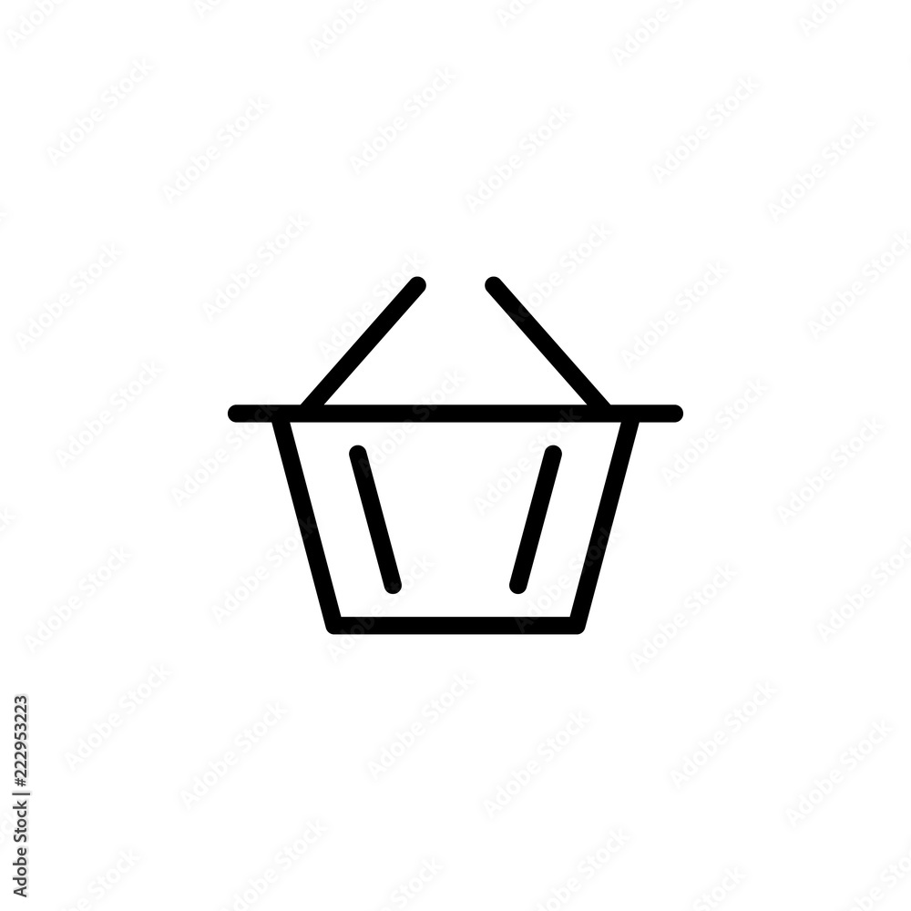 Poster basket icon. element of autumn icon for mobile concept and web apps. thin line basket icon can be us