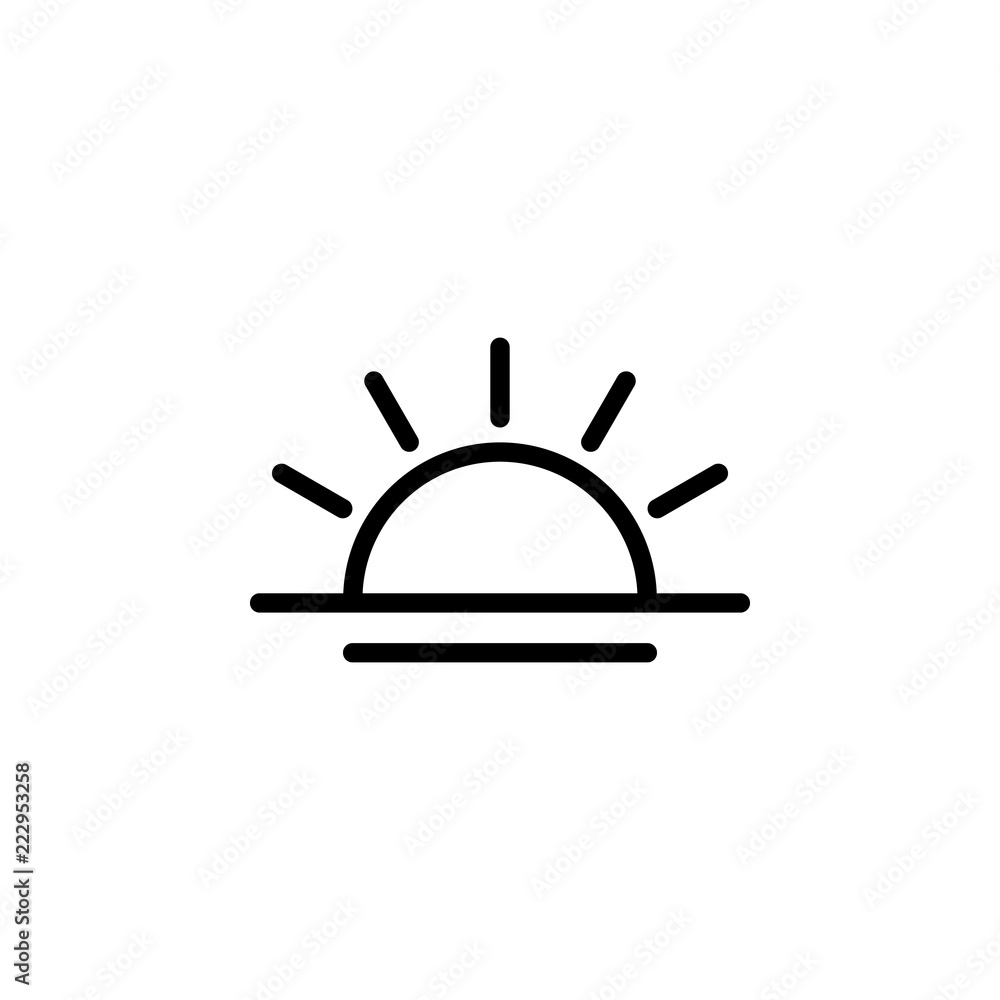 Aufkleber sunrise icon. element of autumn icon for mobile concept and web apps. thin line sunrise icon can be 
