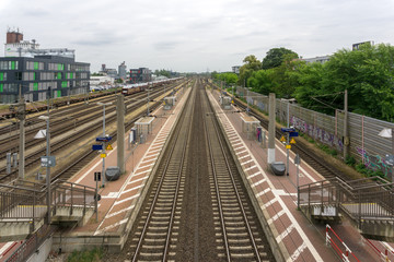 Empty railroad station in Fallersleben(Wolfsburg), lower saxony, germany