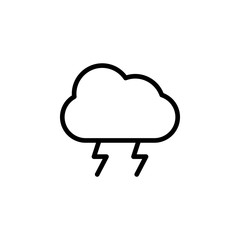 cloud of lightning icon. Element of autumn icon for mobile concept and web apps. Thin line cloud of lightning icon can be used for web and mobile
