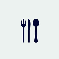 fork spoon knife icon, vector illustration. flat icon