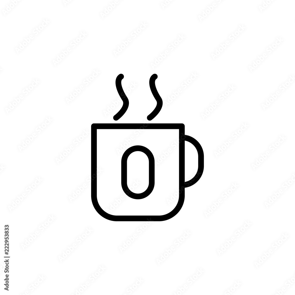 Poster coffee icon. element of autumn icon for mobile concept and web apps. thin line coffee icon can be us