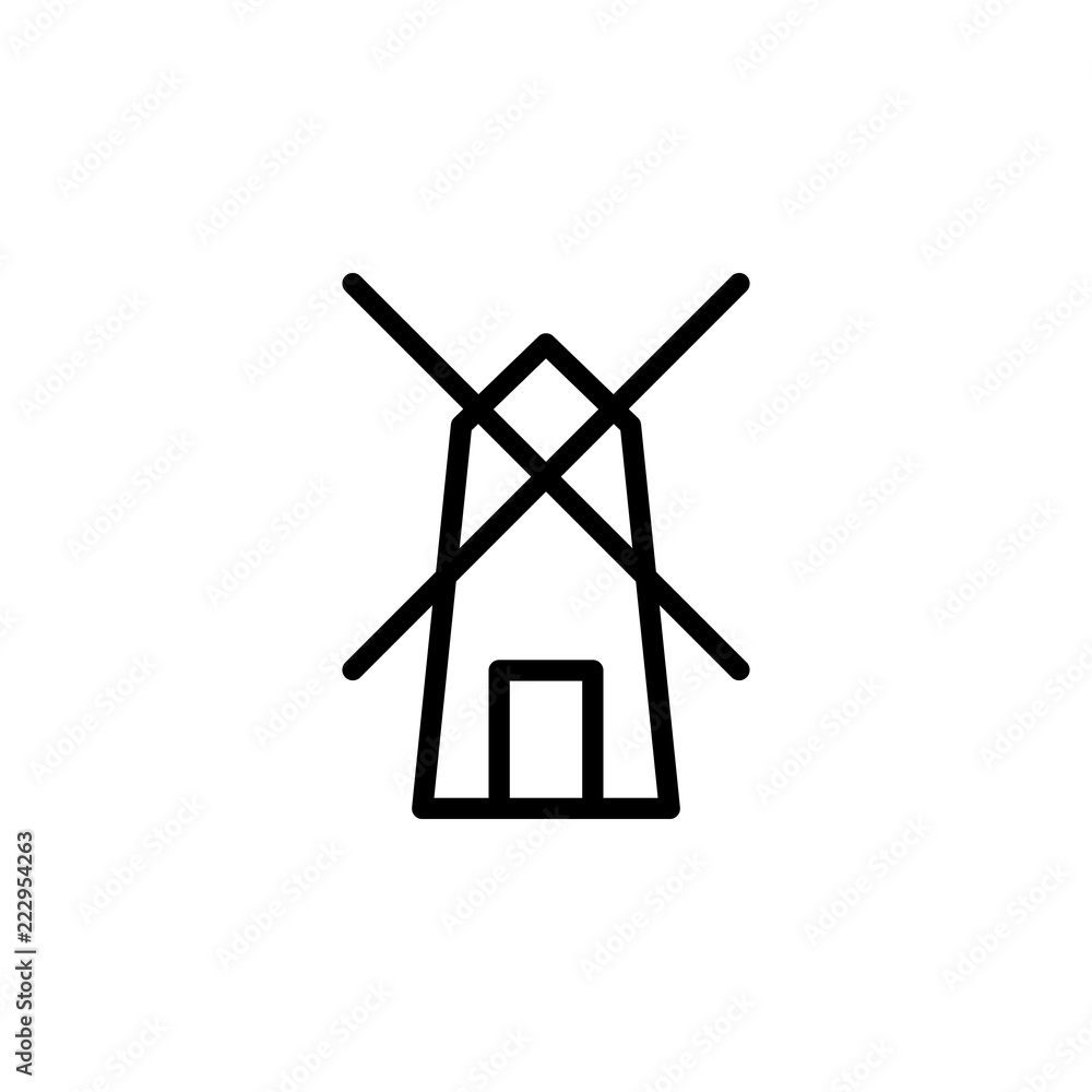 Poster mill icon. element of autumn icon for mobile concept and web apps. thin line mill icon can be used f