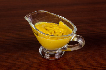 Mustard sauce in the bowl
