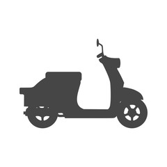 Retro Scooter Silhouette icon