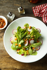 Pickled vegetables salad with hot chili oil