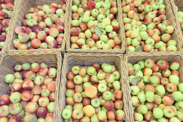 Apples at a market
