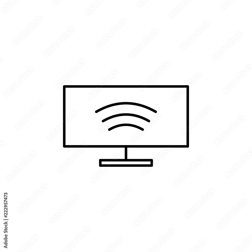 Poster smart tv icon. element of internet related icon for mobile concept and web apps. thin line smart tv 