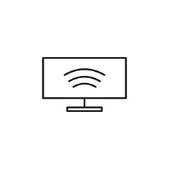 smart tv icon. Element of Internet related icon for mobile concept and web apps. Thin line smart tv icon can be used for web and mobile