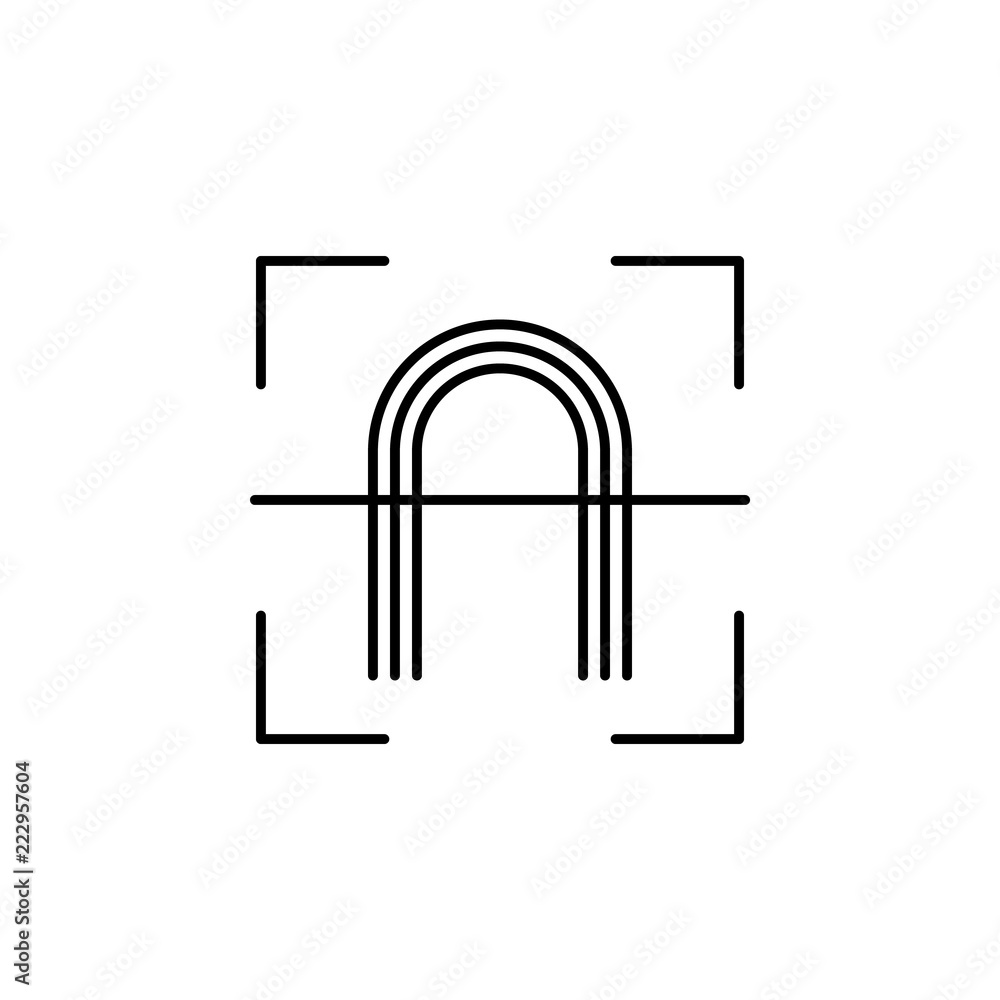 Poster fingerprint icon. element of internet related icon for mobile concept and web apps. thin line finger