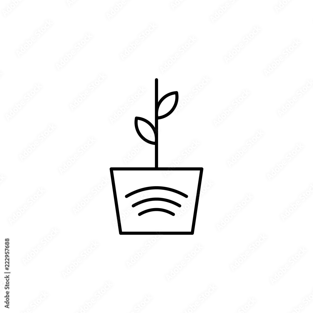 Aufkleber plant icon. element of internet related icon for mobile concept and web apps. thin line plant icon c