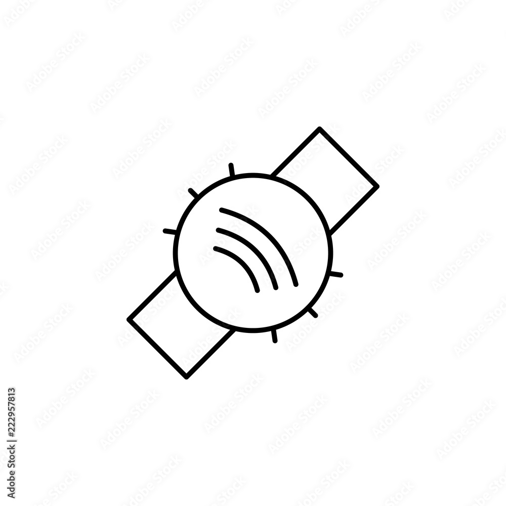 Poster smartwatch icon. element of internet related icon for mobile concept and web apps. thin line smartwa