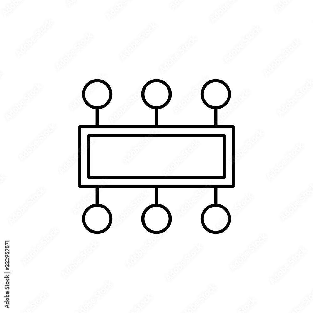Poster cpu icon. element of internet related icon for mobile concept and web apps. thin line cpu icon can b