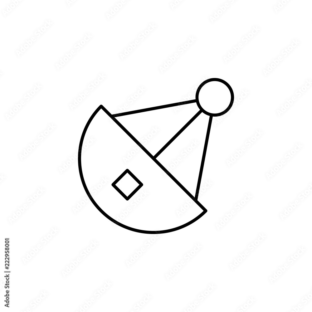 Poster satellite icon. element of internet related icon for mobile concept and web apps. thin line satellit
