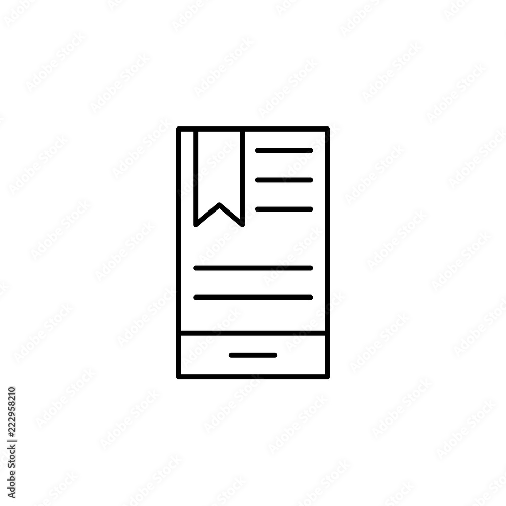 Poster ebook icon. element of internet related icon for mobile concept and web apps. thin line ebook icon c