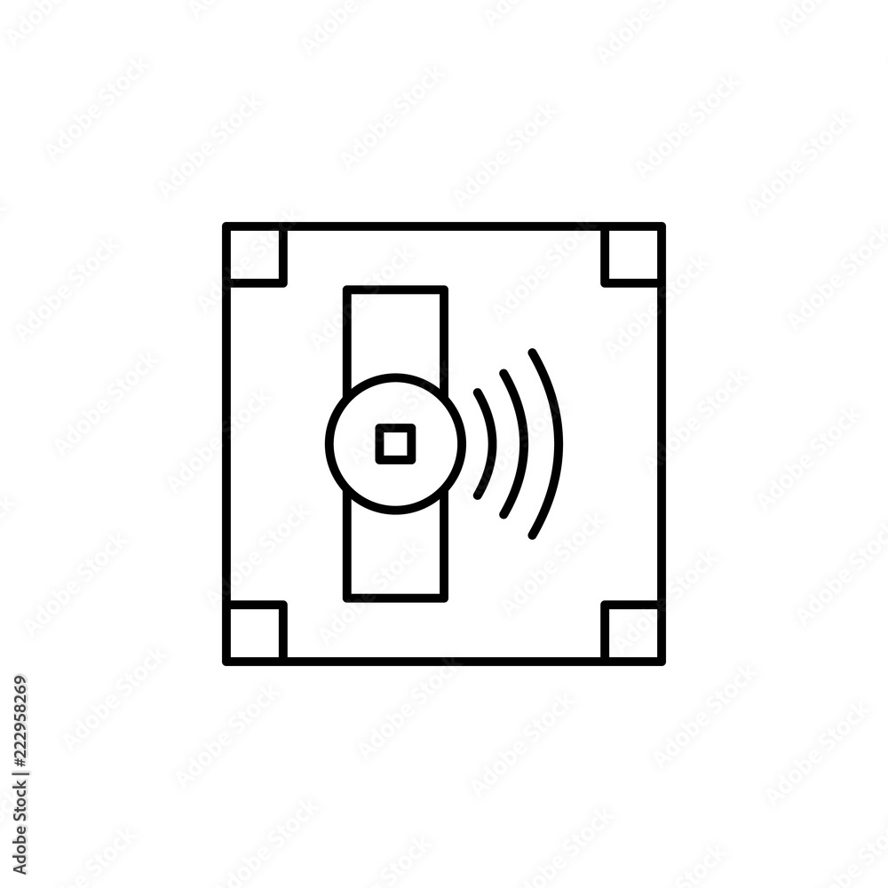 Poster safe box icon. element of internet related icon for mobile concept and web apps. thin line safe box 