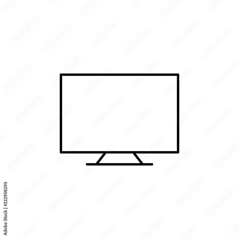 Poster monitor pc icon. element of internet related icon for mobile concept and web apps. thin line monitor