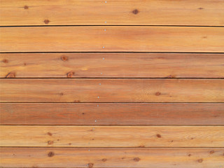 Fototapeta premium Wall lined with ribbed wooden panels of light brown color, full frame