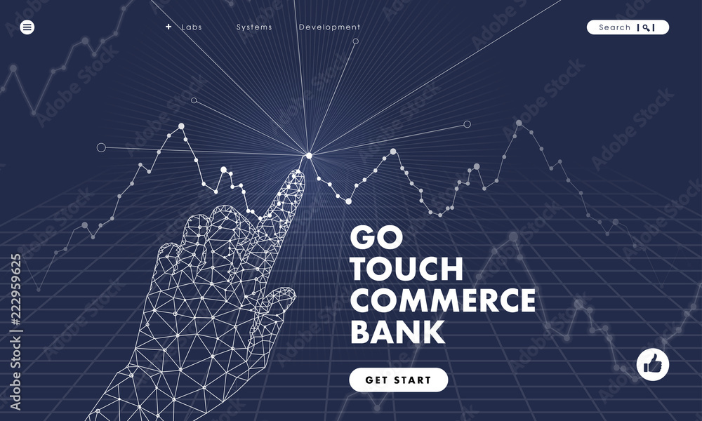 Poster touch the future analytics. innovations systems commerce thinking and development technologies in au