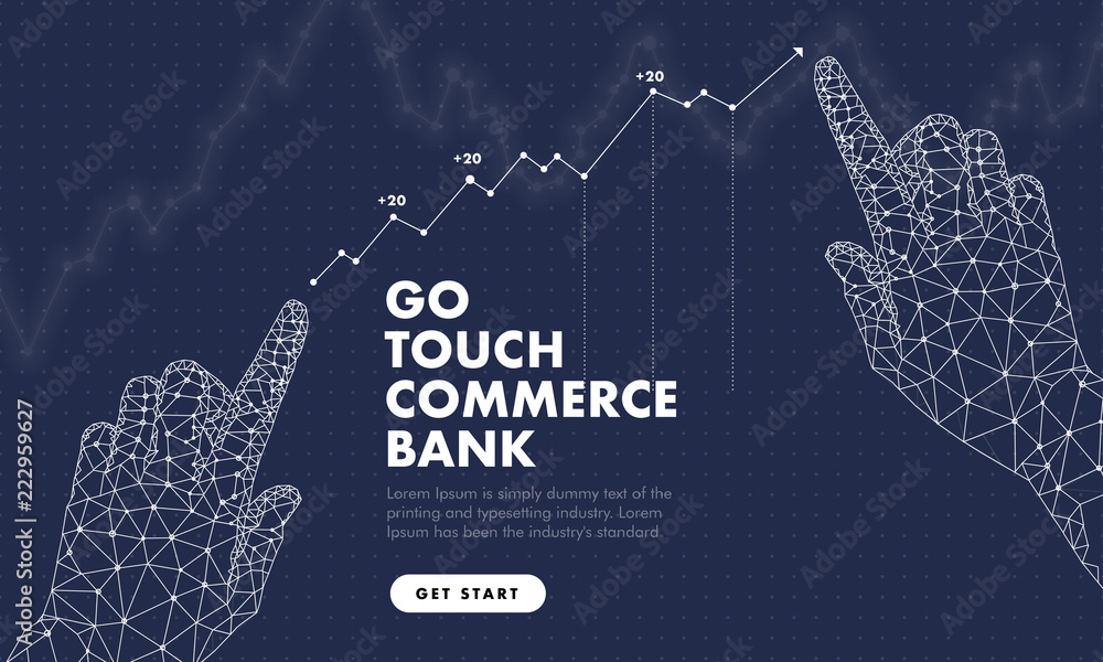 Poster touch the future analytics. innovations systems commerce thinking and development technologies in au