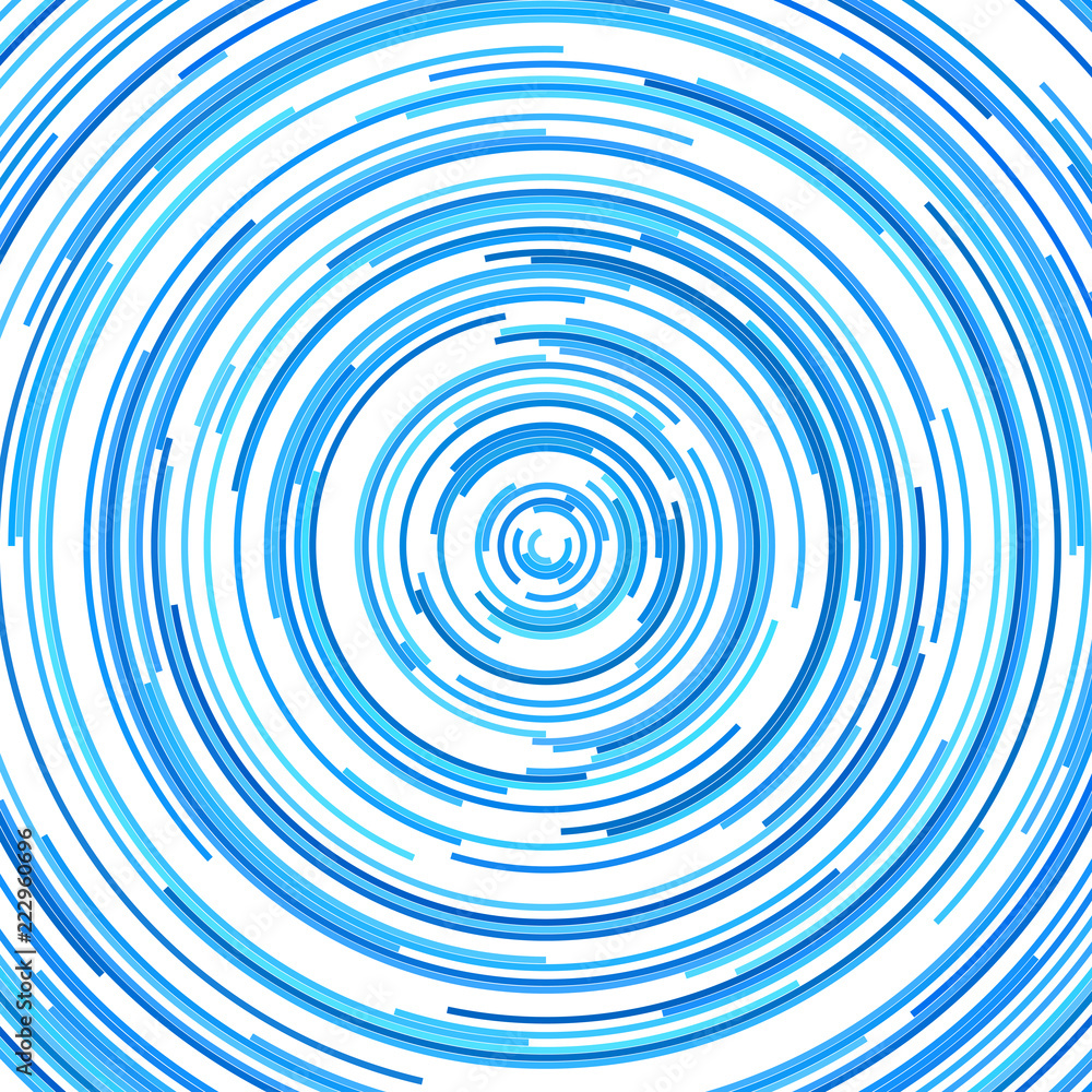 Poster hypnotic abstract circular stripe pattern background - vector graphic design