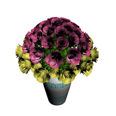 Bunte Blumen in Vase