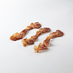 Breakfast Components or Luncheon Food Ingredients with Crispy Bacon