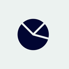 chart pie icon, vector illustration. flat icon