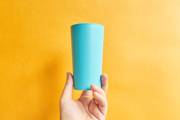 Colorful plastic cup.