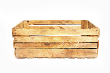Wooden crate isolated