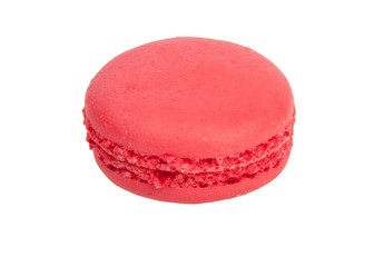 pink macaroon isolated on the white background