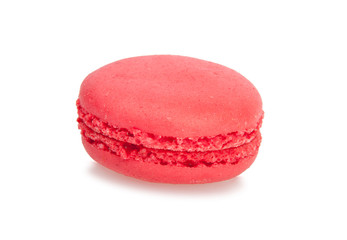 pink macaroon isolated on the white background