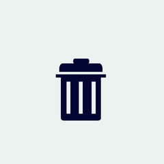 trash bin icon, vector illustration. flat icon