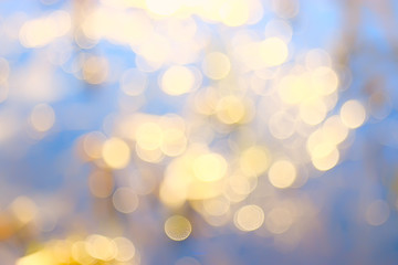 bokeh water glare / blurred background, round glare on the water surface, background river