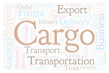 Obraz premium Cargo word cloud.