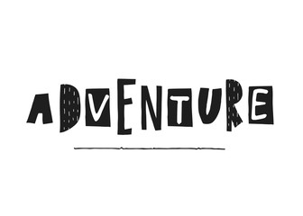 Adventure travel lettering