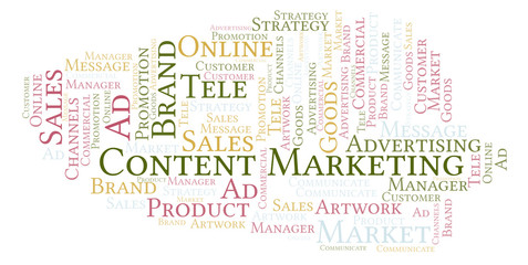 Fototapeta premium Word cloud with text Content Marketing.
