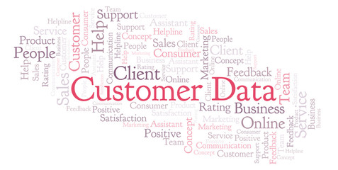 Fototapeta premium Customer Data word cloud.