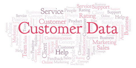 Fototapeta premium Customer Data word cloud.