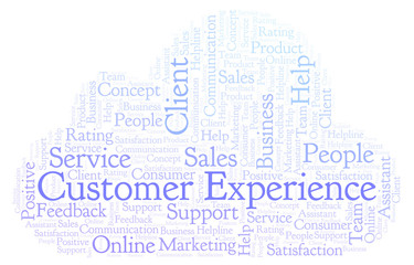 Obraz premium Customer Experience word cloud.