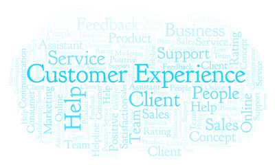 Customer Experience word cloud.