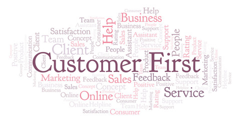 Customer First word cloud.