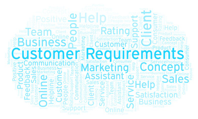 Obraz premium Customer Requirements word cloud.